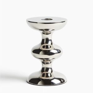 H&M SMALL SILVER METAL CANDLEHOLDER #2